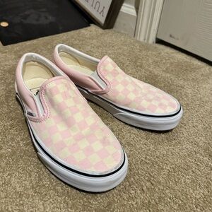 Pink checkered vans